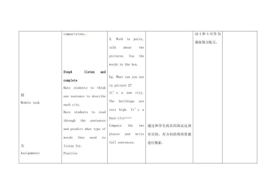 小学八年级英语上册 Module 2 Unit 3 Language in use教案 （新版）外研版-（新版）外研版初中八年级上册英语教案_第3页