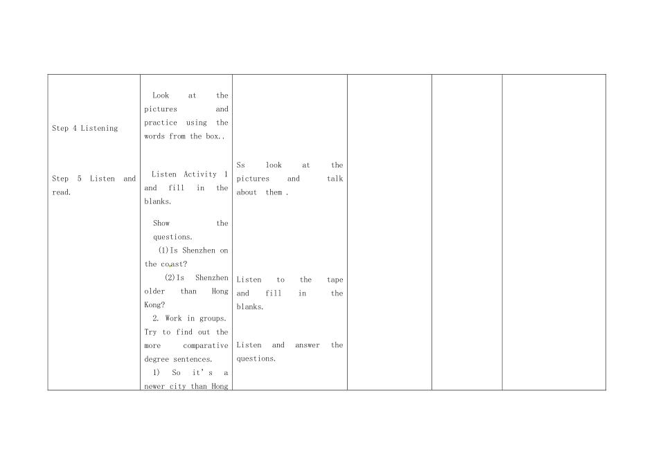 小学八年级英语上册 Module 2 Unit 1 It’s taller than many other buildings教案 （新版）外研版-（新版）外研版初中八年级上册英语教案_第3页
