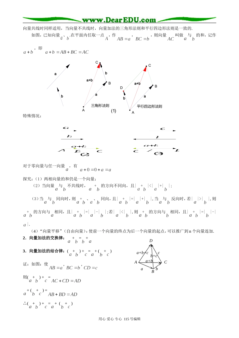 高中第一册(下)数学向量的加法与减法(1)_第2页