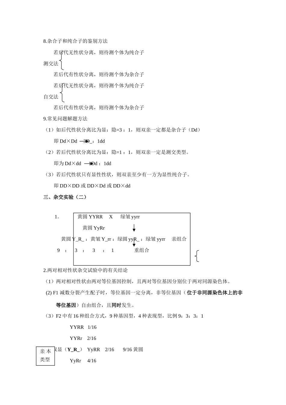 高中生物高一生物必修2 全套精品复习教案.doc_第3页