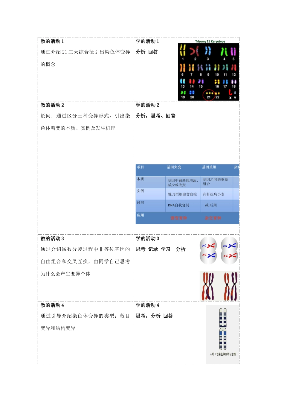 高中生物 第四章 生物的变异 第三节 染色体畸变可能引起性状改变教案（1）浙科版必修2-浙科版高一必修2生物教案_第2页