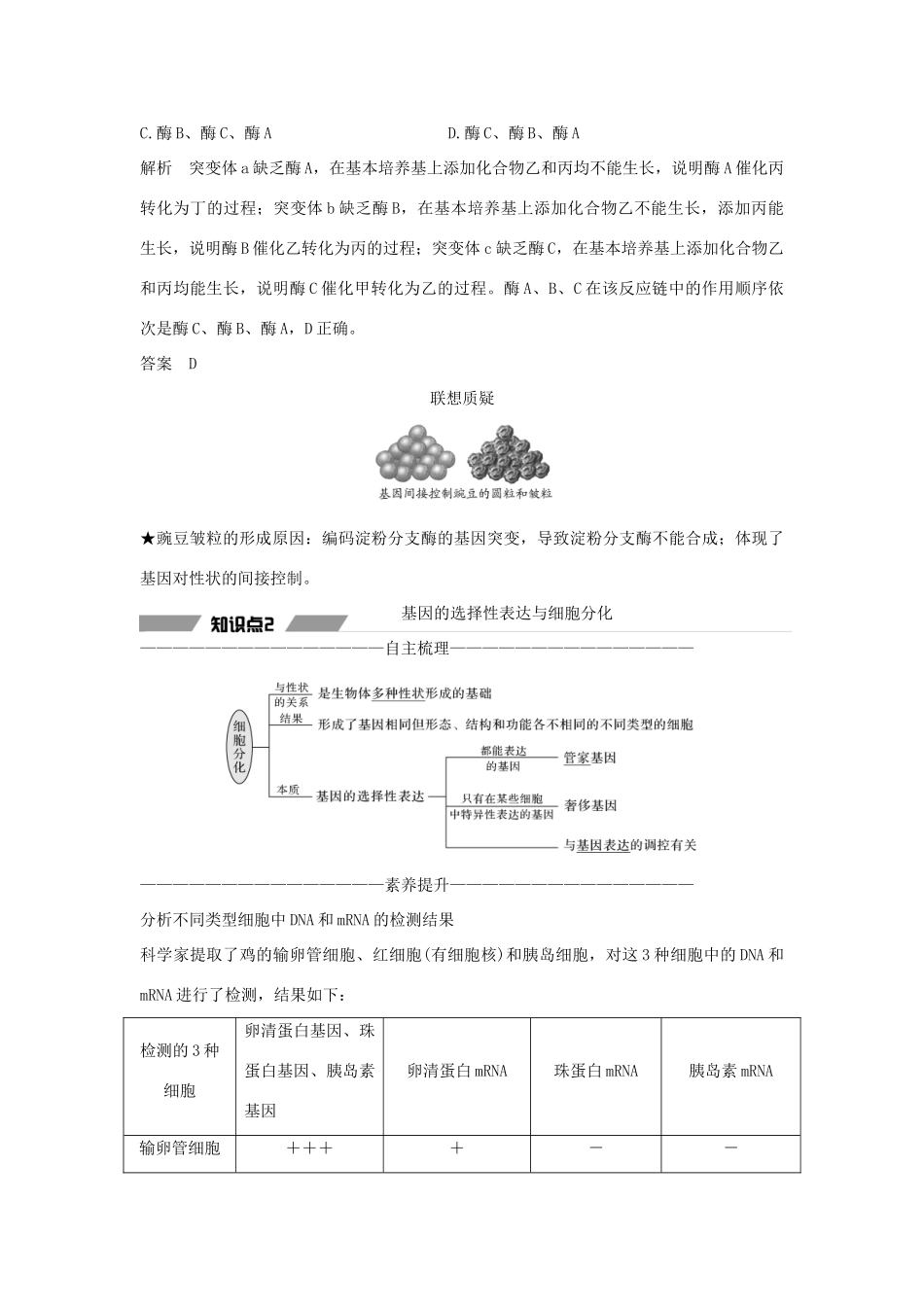 高中生物 第四章 基因的表达 第2节 基因表达与性状的关系教案 新人教版必修第二册-新人教版高一第二册生物教案_第3页
