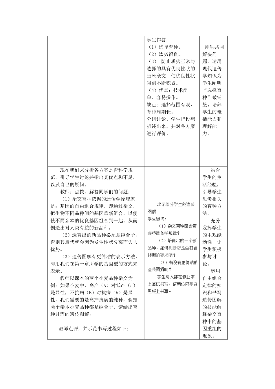 高中生物 第六章 从杂交育种到基因工程 6.1 杂交育种与诱变育种A教案 新人教版必修2-新人教版高一必修2生物教案_第2页