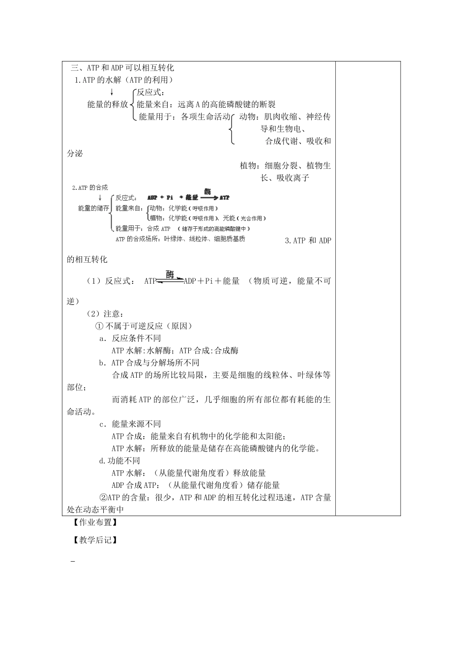 高中生物 第五章 细胞的能量供应和利用 5.2 细胞内的能量通货——ATP教案 新人教版必修1-新人教版高一必修1生物教案_第2页