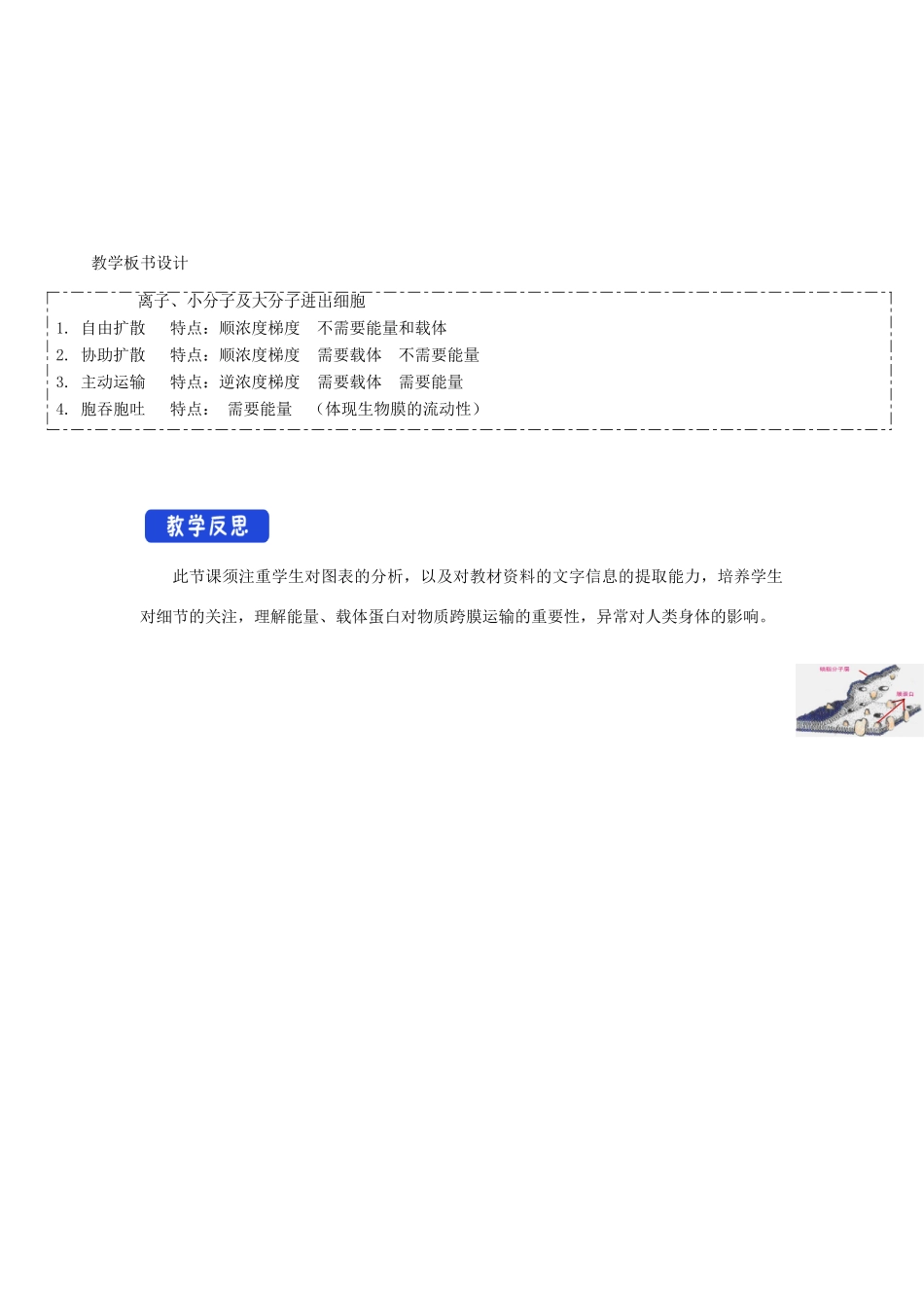 高中生物 第二章 细胞的结构与功能 第一节 物质进出细胞的方式（2）教案 北师大版必修1-北师大版高一必修1生物教案_第3页