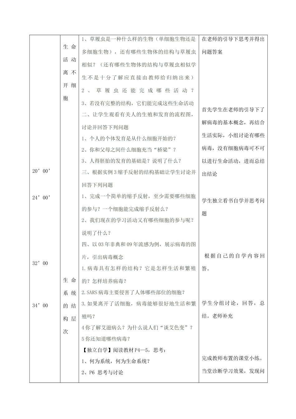 高中生物 第一章 走近细胞 1.1 从生物圈到细胞教案 新人教版必修1-新人教版高一必修1生物教案_第2页