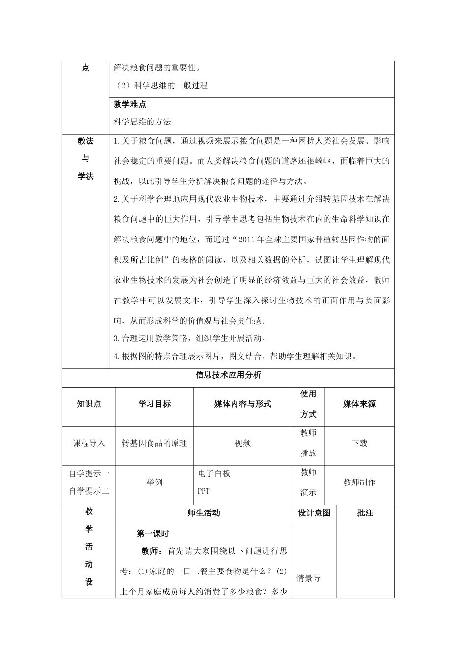 高中生物 第一章 生物科学和我们 1.1 生物科学和我们教案 苏教版必修2-苏教版高一必修2生物教案_第2页
