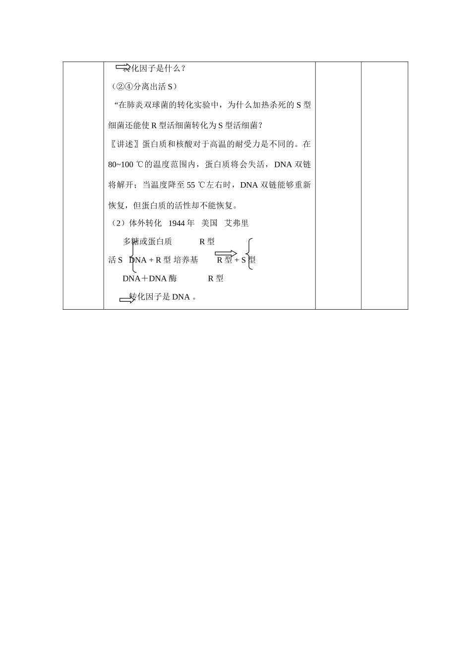 高中生物 第3章　基因的本质第1节《DNA是主要的遗传物质》参考教案 新人教版必修2_第3页