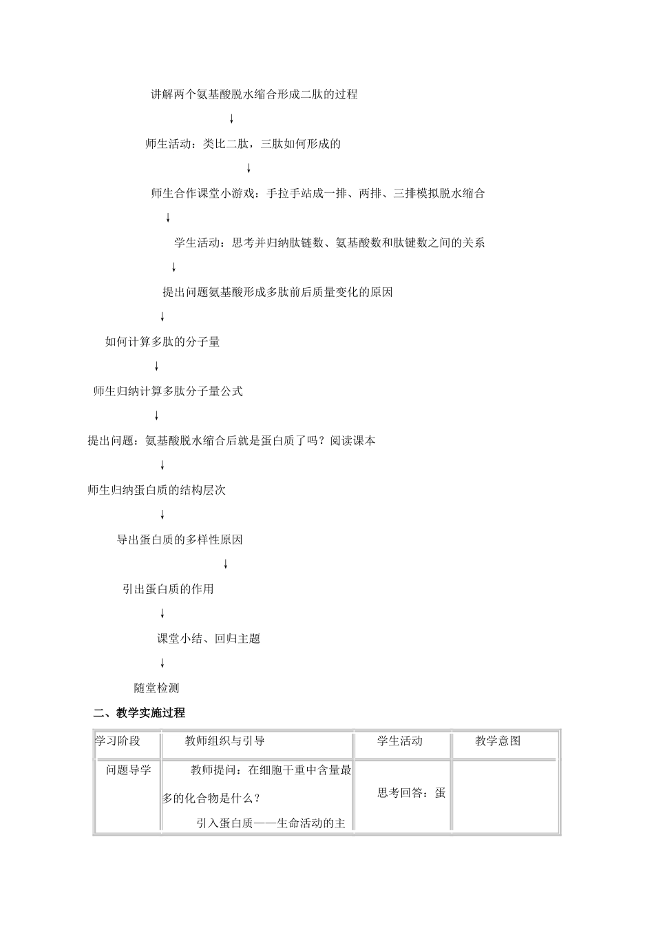 高中生物 第2章 组成细胞的分子 第2节 生命活动的主要承担者-蛋白质教学设计 新人教版必修1-新人教版高一必修1生物教案_第2页