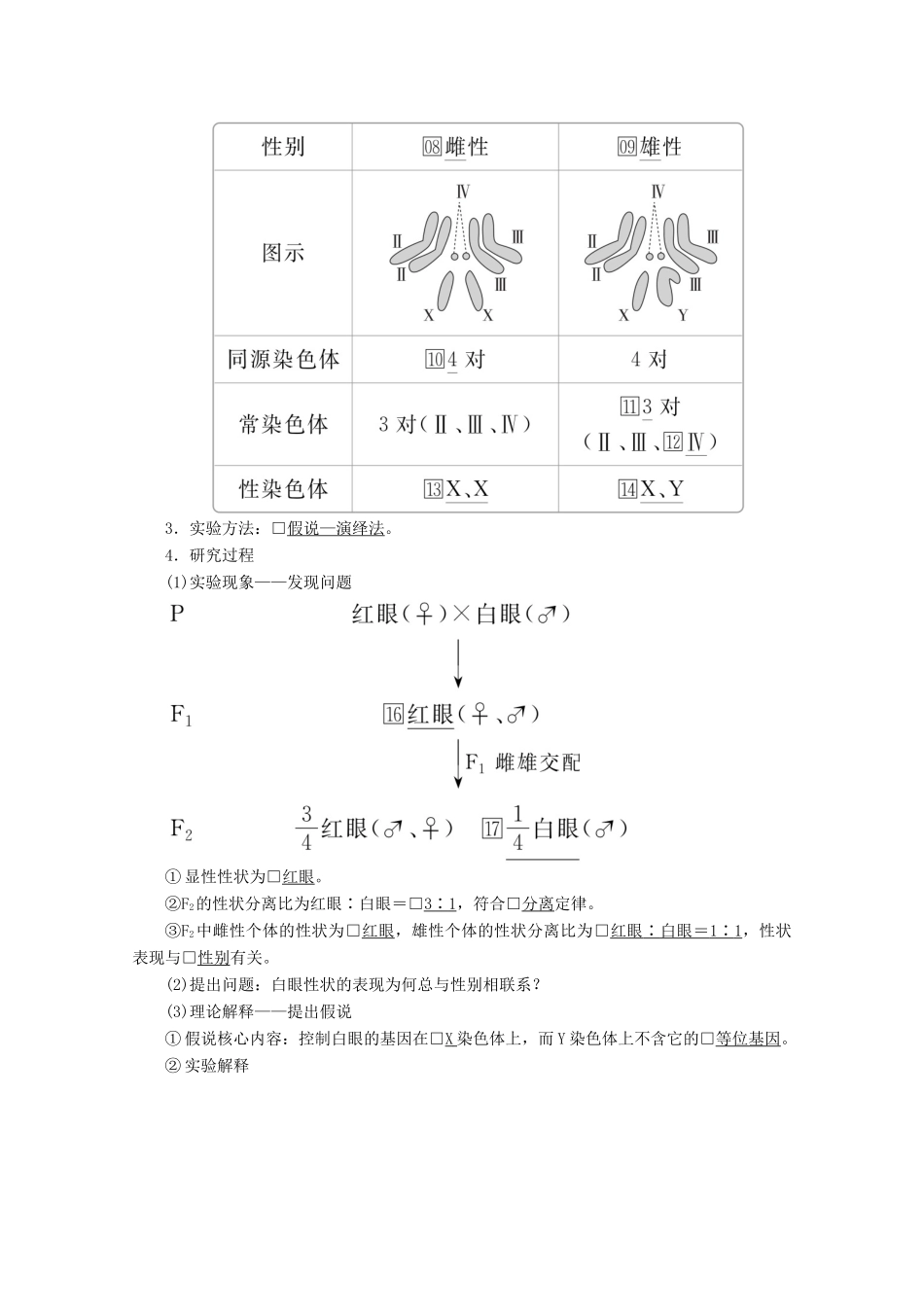高中生物 第2章 基因和染色体的关系 第2节 基因在染色体上教案 新人教版必修2-新人教版高一必修2生物教案_第3页
