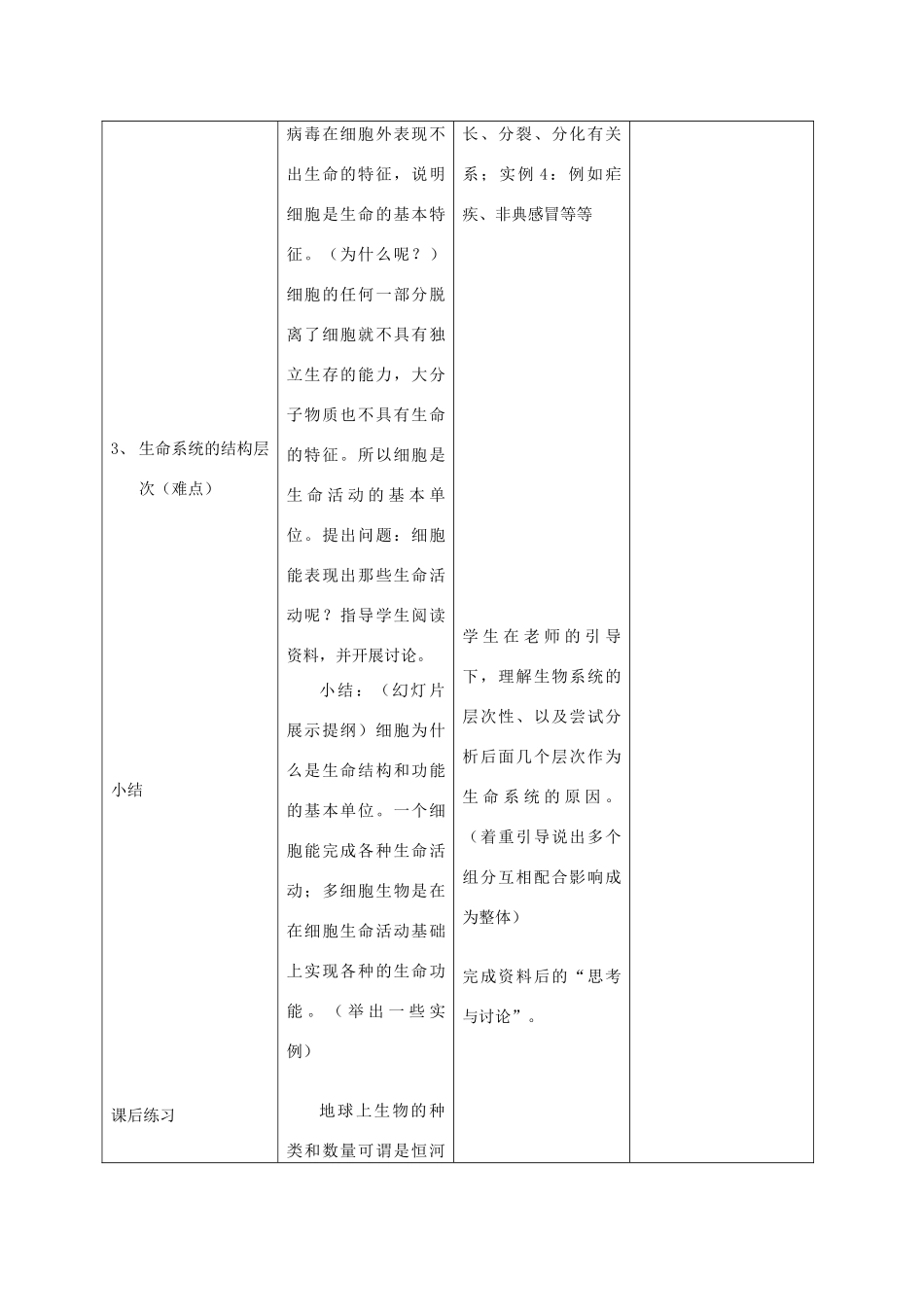 高中生物 第1章 走近细胞 第1节 从生物圈到细胞教案 新人教版必修1-新人教版高一必修1生物教案_第2页