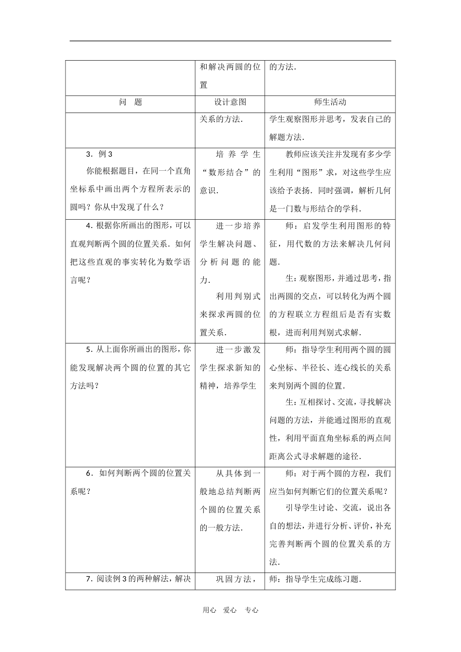 高中数学　4.2.2  圆与圆的位置关系 教案　新人教版必修2A_第2页
