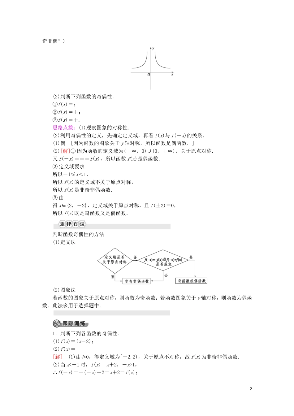 高中数学 第2章 函数 2.2.2 函数的奇偶性讲义 苏教版必修1-苏教版高一必修1数学教案_第2页