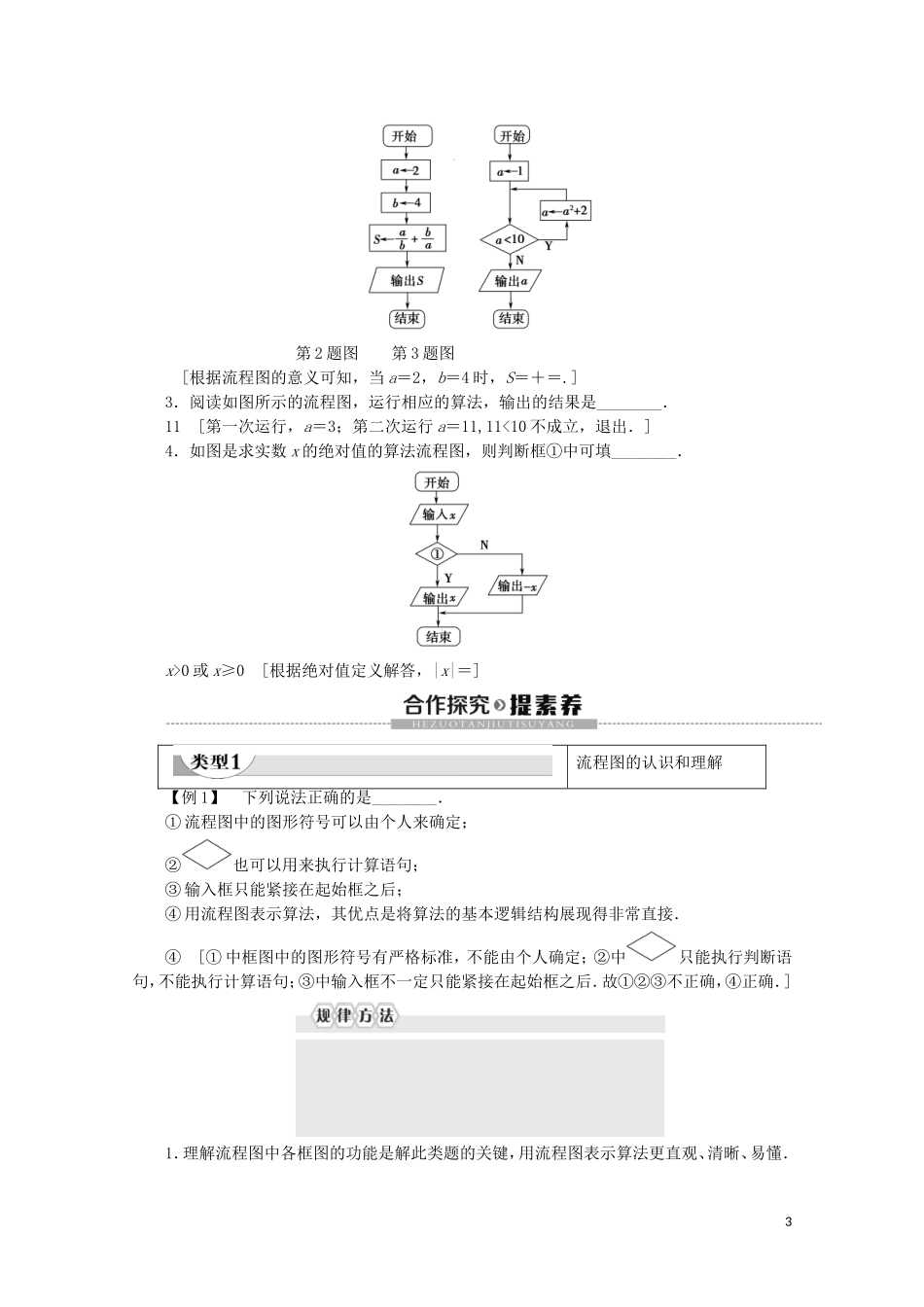 高中数学 第1章 算法初步 1.2 流程图讲义 苏教版必修3-苏教版高一必修3数学教案_第3页