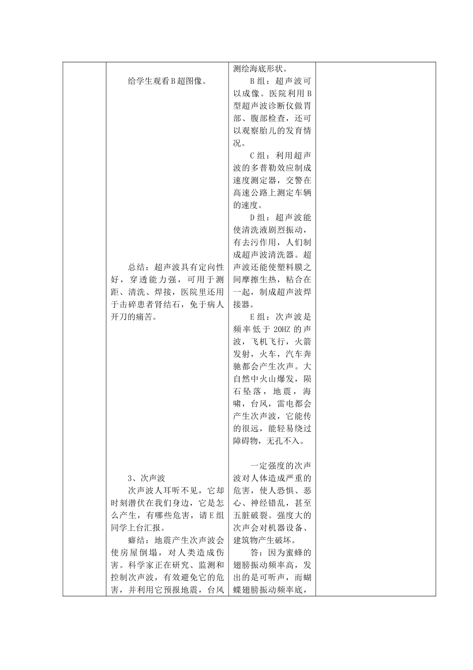 八年级物理上册 第一章 声现象 四 人耳听不见的声音名师教案1 苏科版_第2页