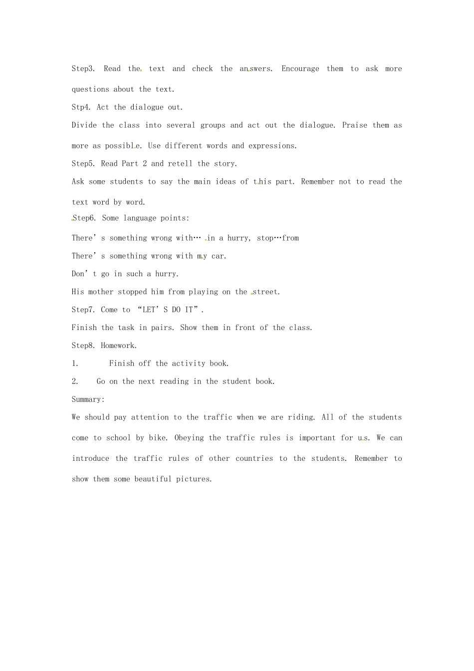 九年级英语下册 Unit 6 Accidents Lesson 43教案 冀教版_第2页