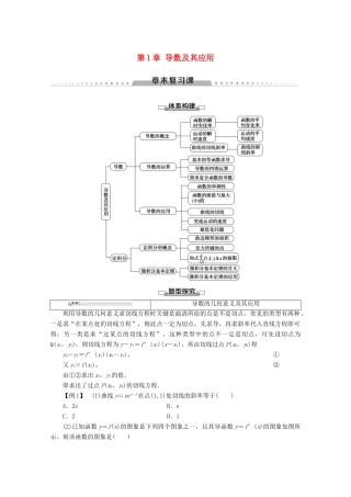 高中数学 第1章 导数及其应用章末复习课讲义 新人教B版选修2-2-新人教B版高二选修2-2数学教案