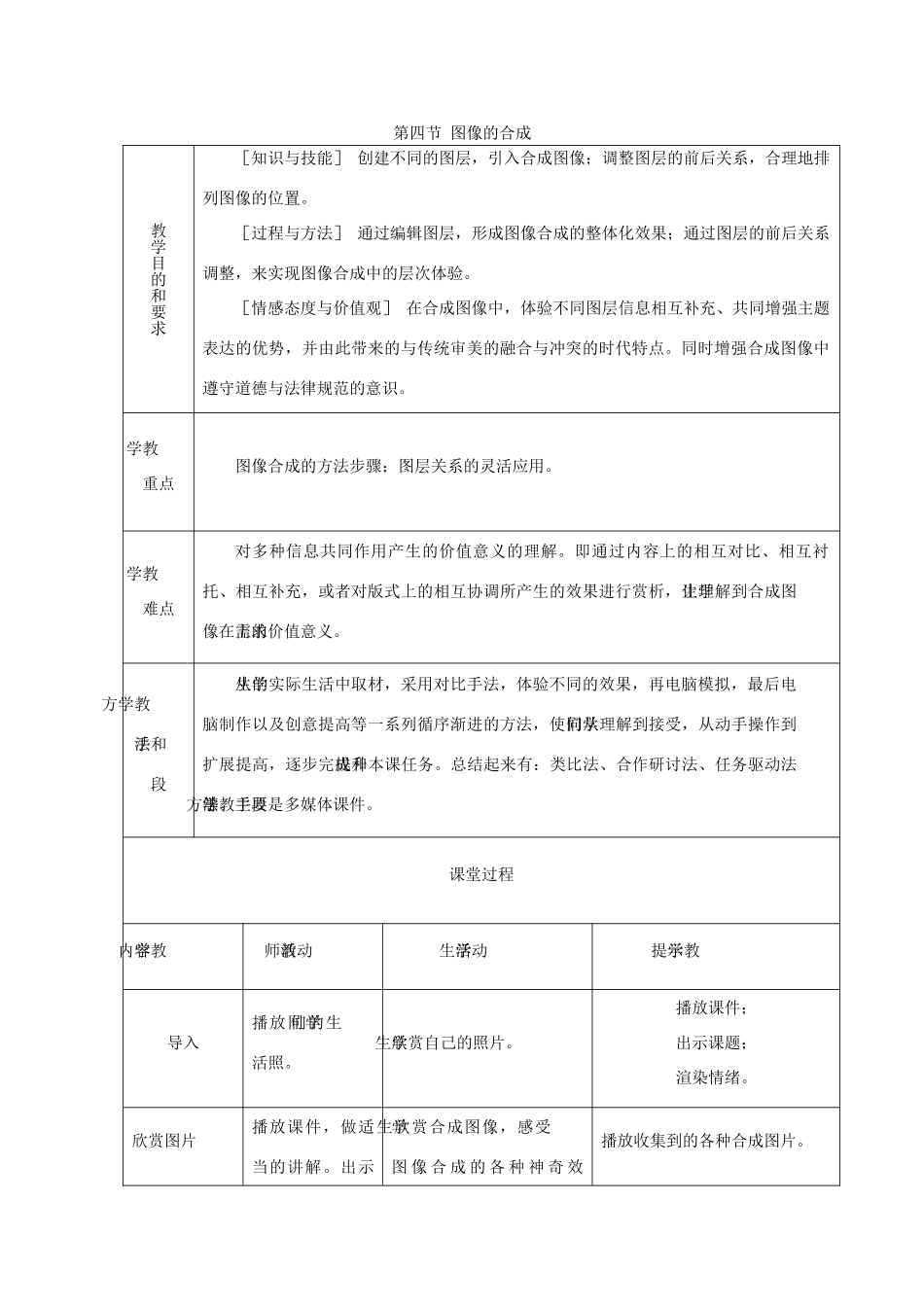 七年级信息技术下册 2.4 图像的合成教案 泰山版-泰山版初中七年级下册信息技术教案_第1页