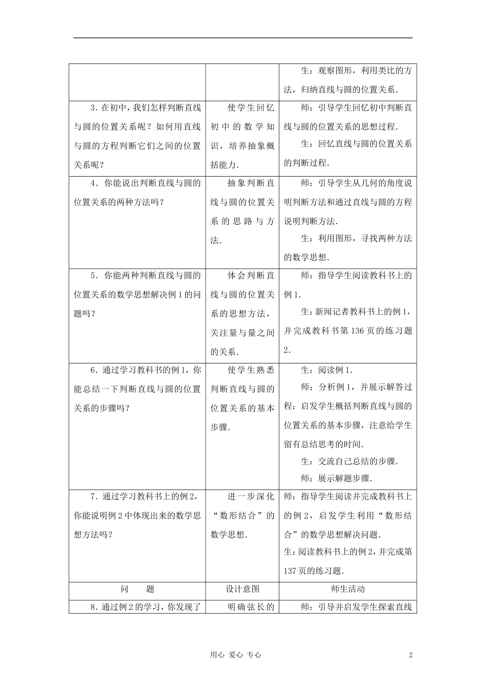 高中数学 《直线与圆的方程的应用》教案4 新人教A版必修2_第2页