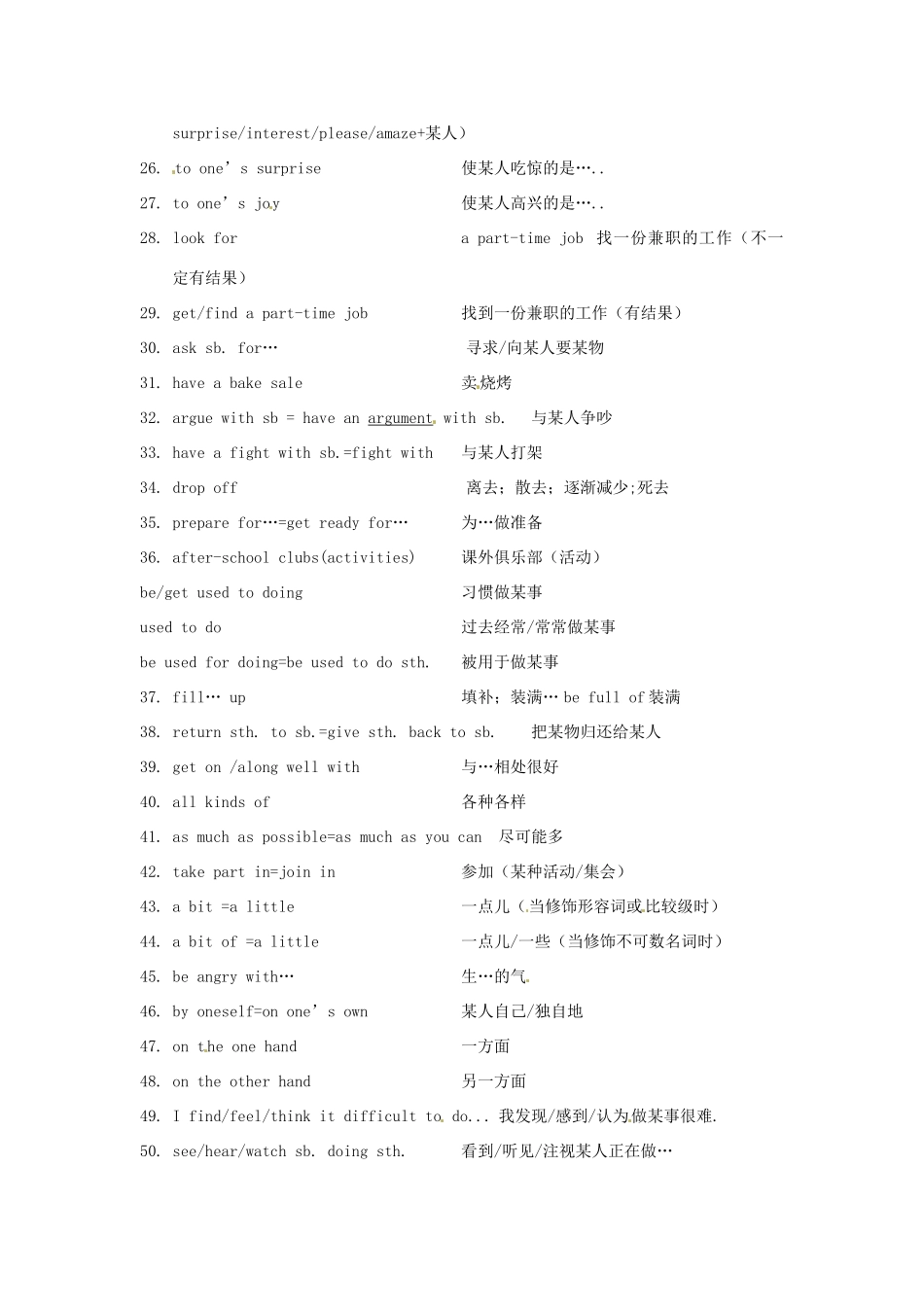 八年级英语下册 Unit 2 What should I do重点短语集萃 人教新目标版_第2页