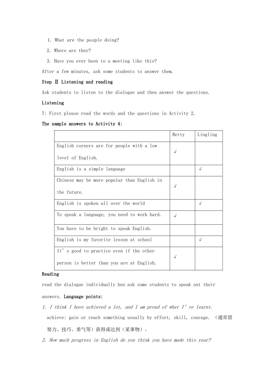 九年级英语下册 Module 9 Unit 1 I’m proud of what I’ve learnt教案 外研版_第2页