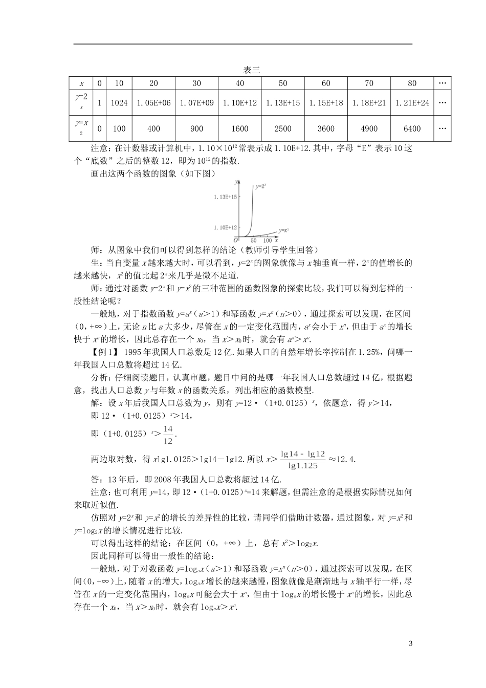 高中数学 《函数与方程-3.2.1几类不同增长的函数模型》说课稿2 新人教A版必修1_第3页
