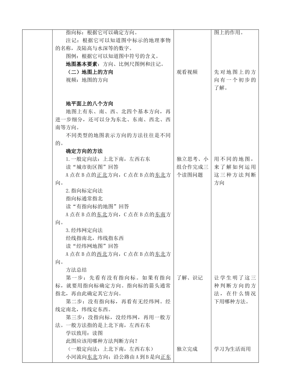 2017-2018学年七年级地理上册 第二章 第一节 地图的基本要素（第1课时）教案 （新版）商务星球版_第2页