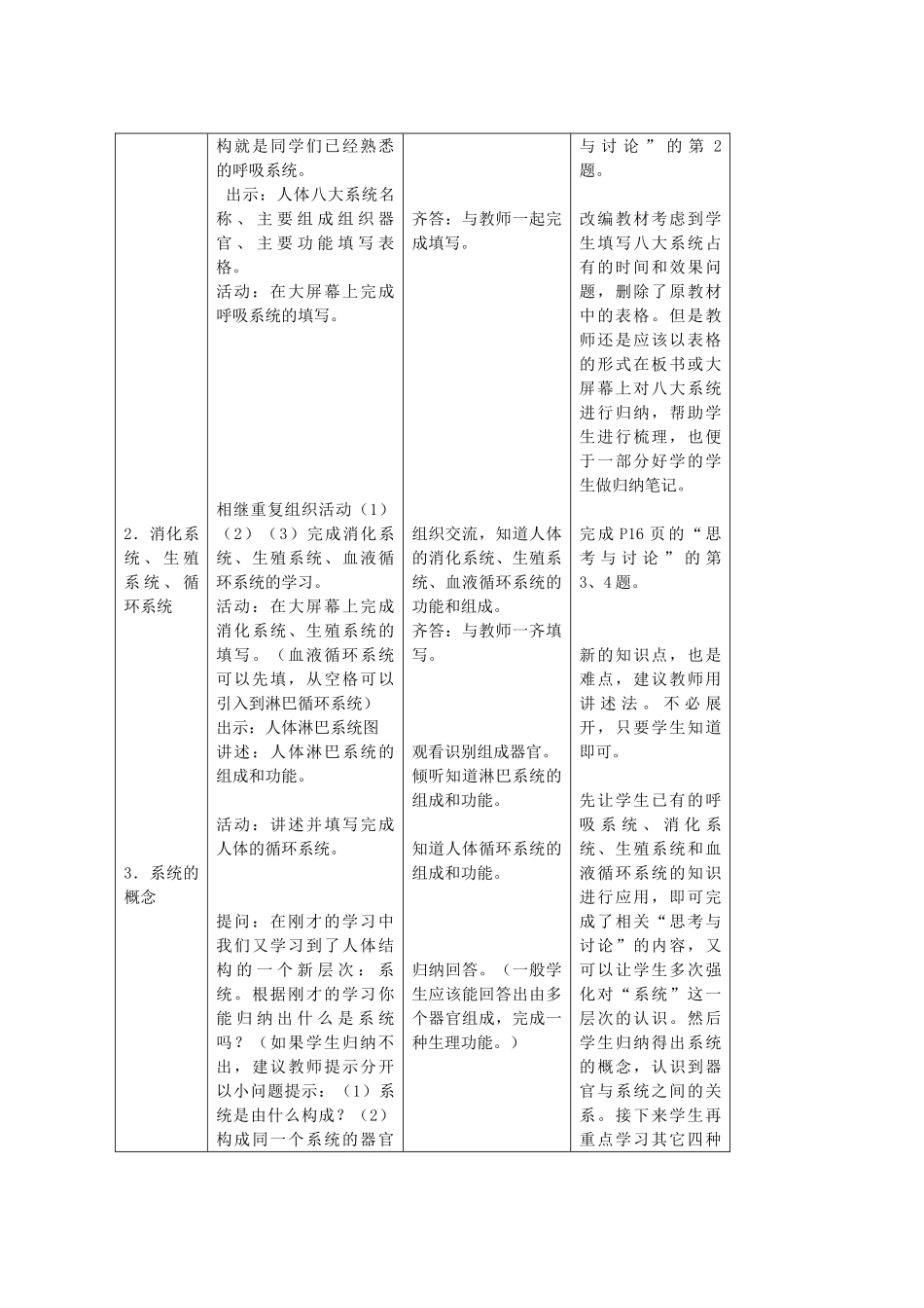 七年级科学上册 器官之间有联系吗教案 牛津上海版-牛津上海版初中七年级上册自然科学教案_第3页