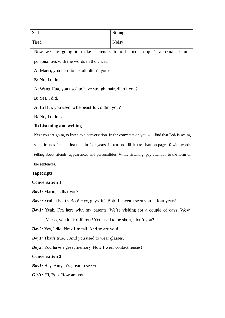 人教新目标九年级英语Unit2 I used to be afraid of the dark全英精品教案_第3页