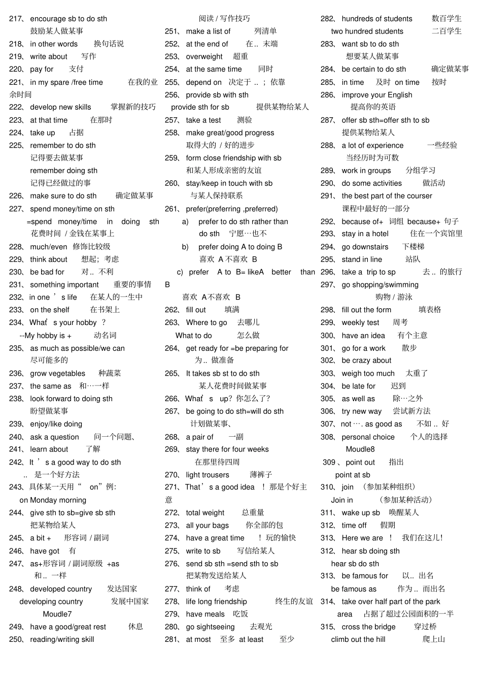 2014新外研版八年级下册英语复习知识点汇总_第3页