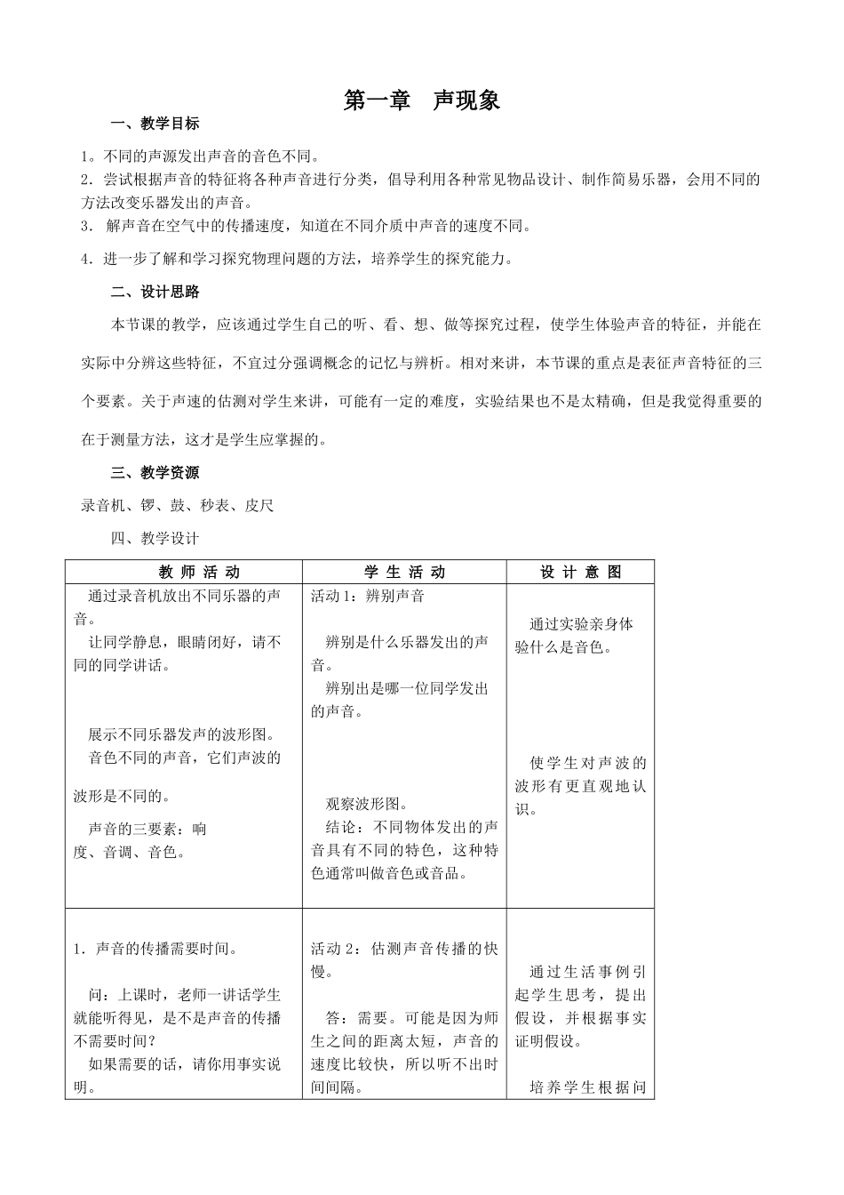 八年级物理苏科版声现象1_第1页