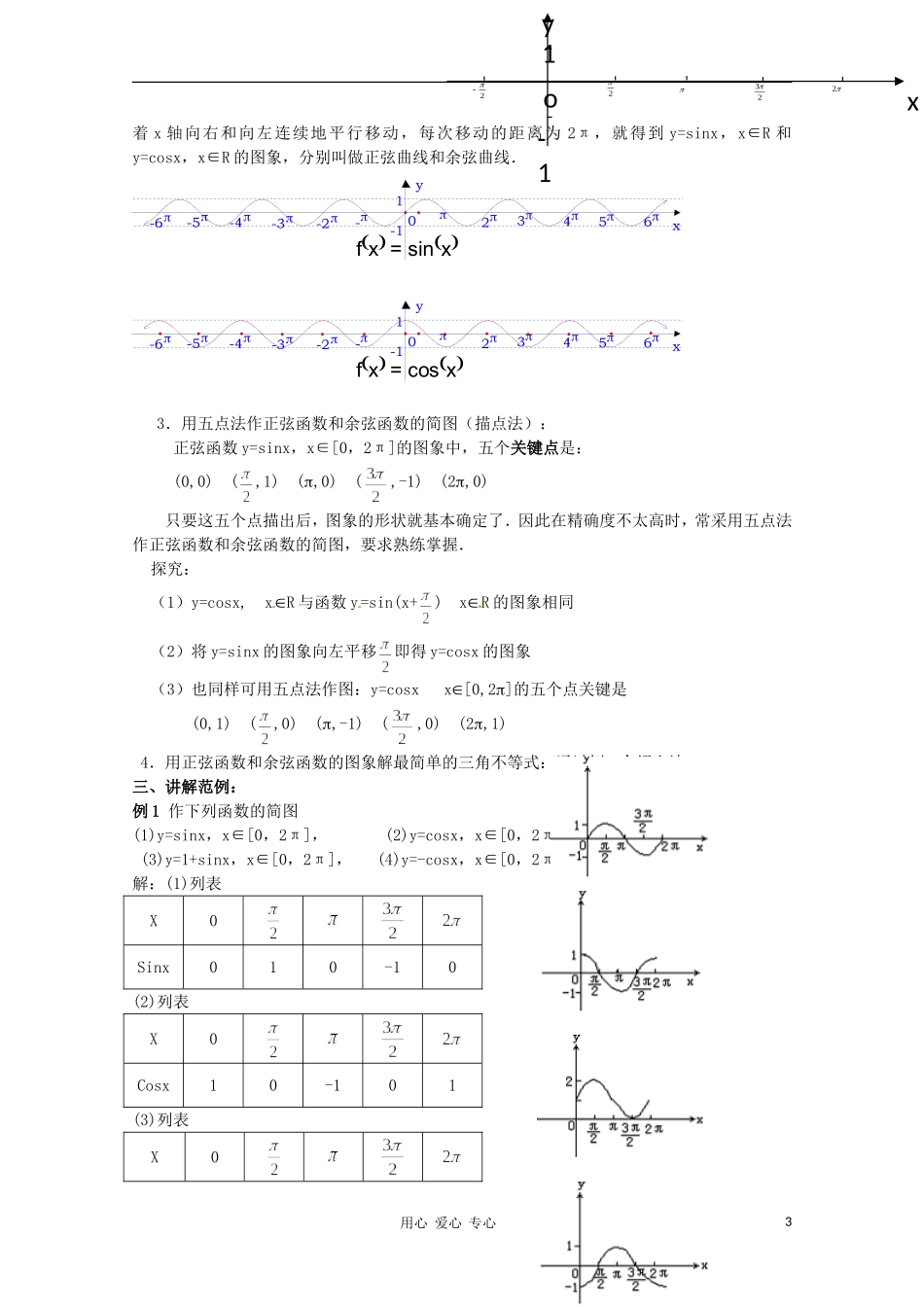 高中数学 3.3《三角函数的图像和性质》教案（1） 湘教版必修2_第3页