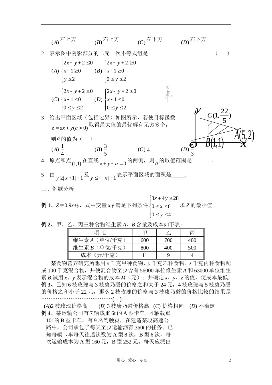 高中数学 3.2《简单的线性规划》教案（6）新人教A版必修5_第2页