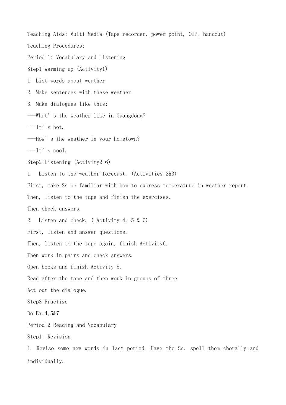 外研社八年级英语Module 11 The weather_第2页