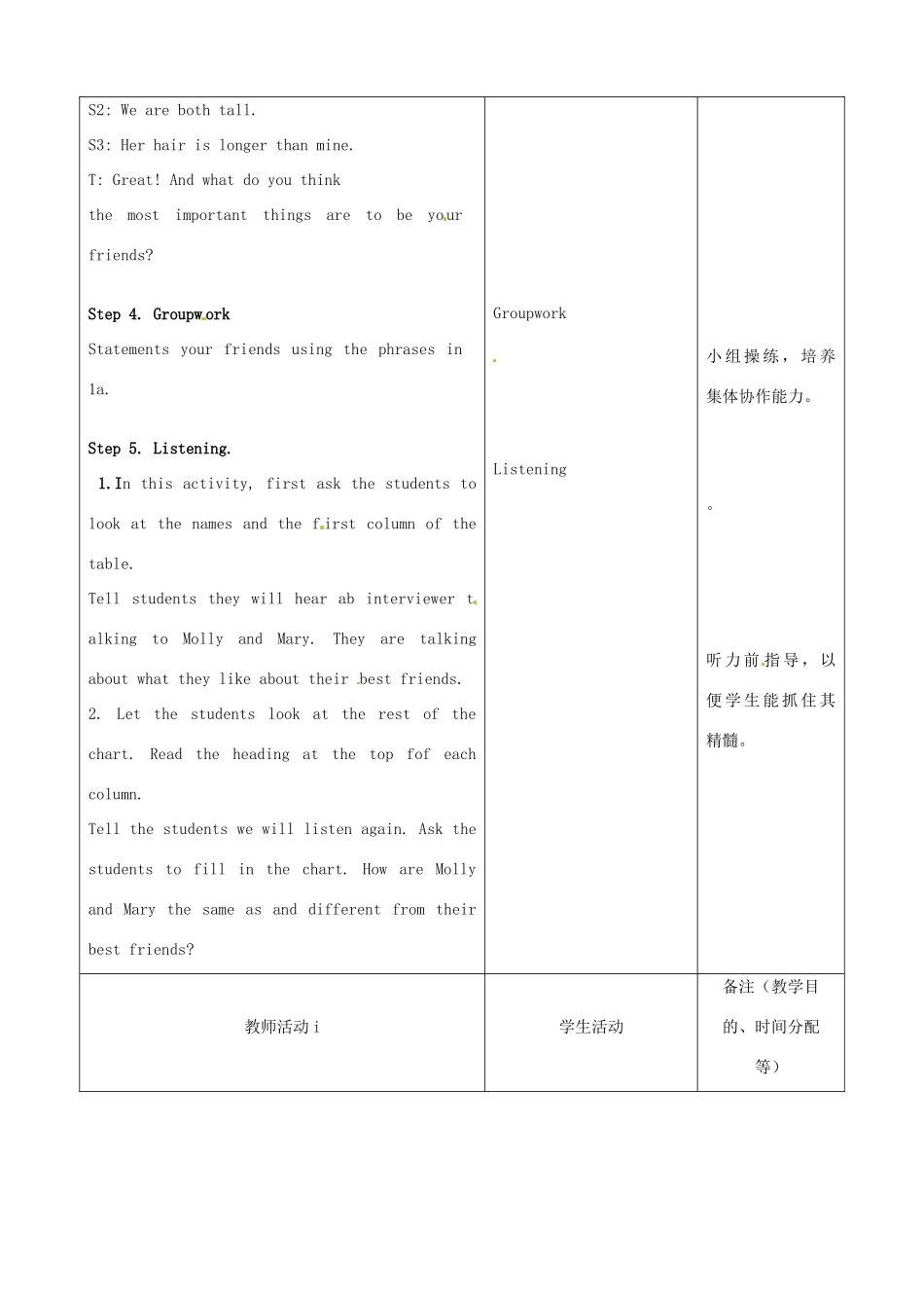 吉林省四平市第十七中学八年级英语上册 Unit 3 I’m more outgoing than my sister（第4课时）教案 （新版）人教新目标版_第2页