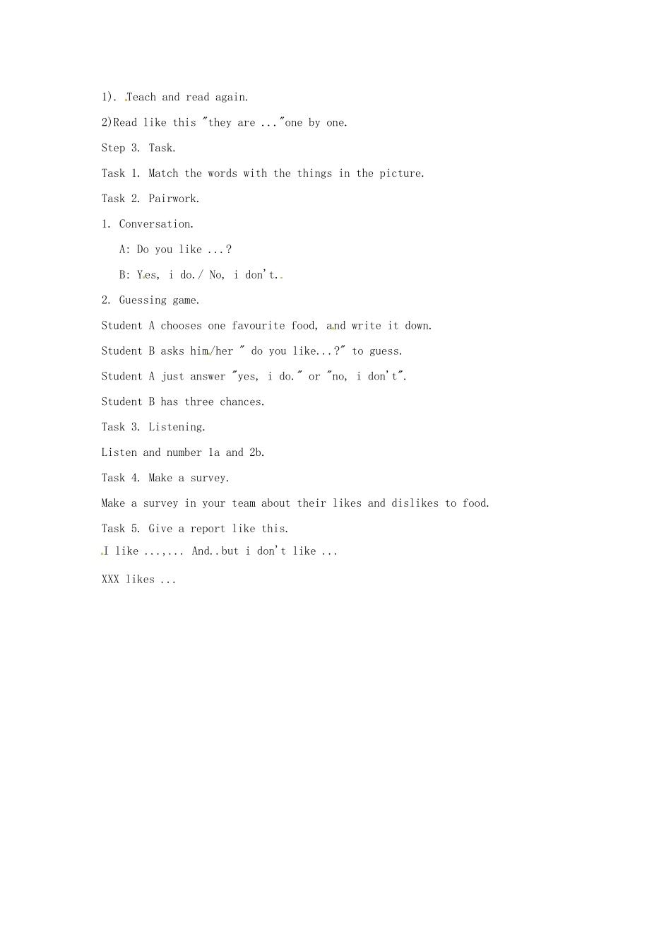 四川省射洪县外国语学校七年级英语上册《Module 6 do you like bananas》教案 人教新目标版_第2页