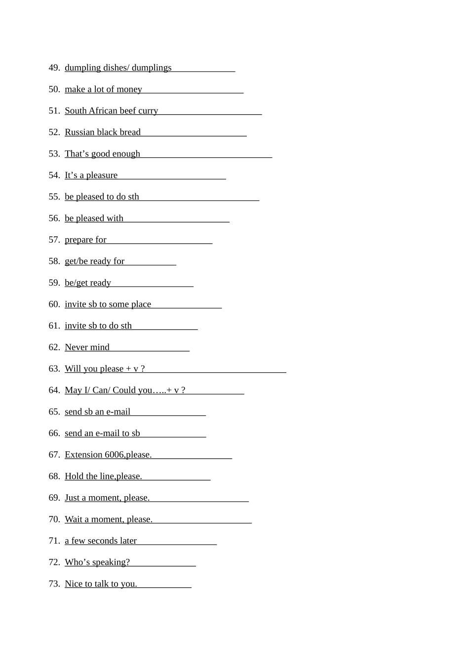 八年级英语Unit 7 topic 1 短语翻译湘教版_第3页