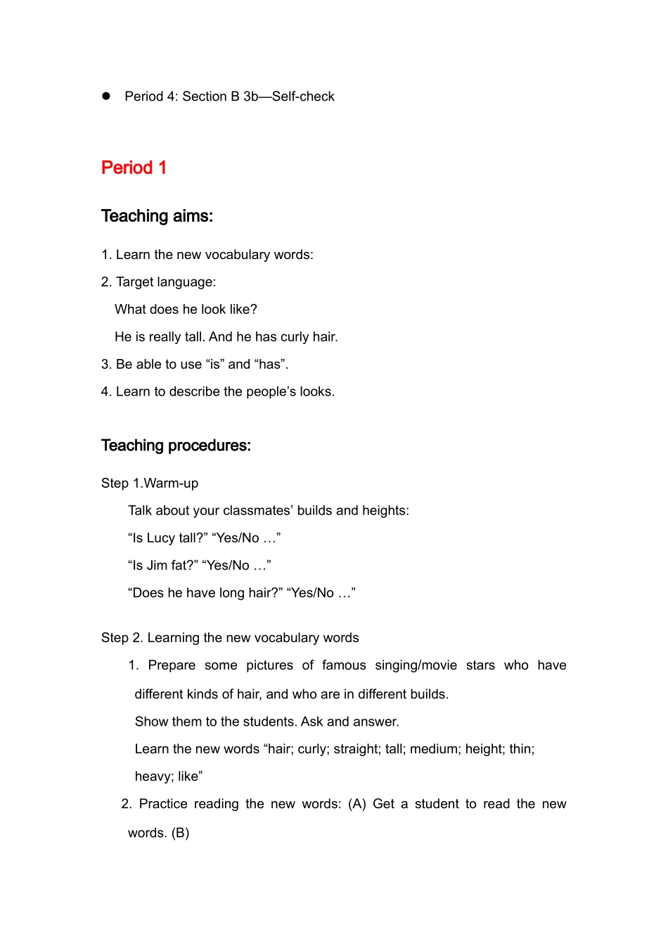 七年级英语 Unit 7 教案人教新课标版 _第2页