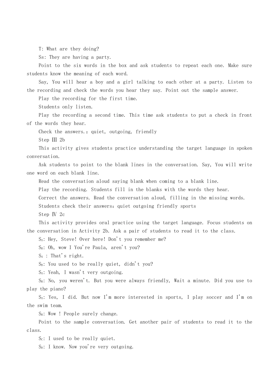 九年级英语全册 Unit 2 I used to be afraid of the dark The Second Period教案 人教新目标版_第2页