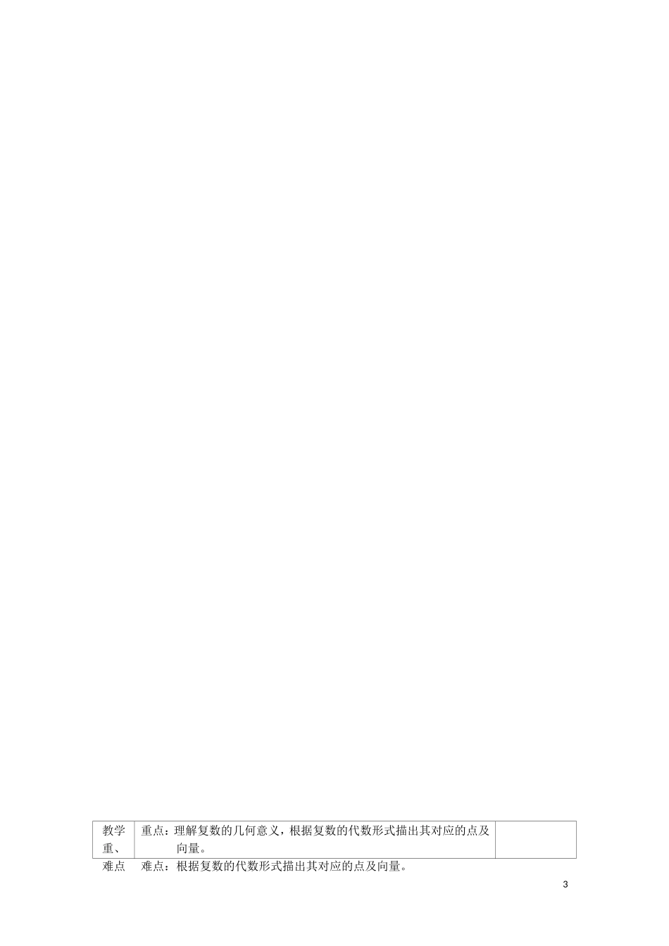 高中数学 3.1 数系的扩充和复数的概念 3.1.2 复数的几何意义教案 新人教A版选修1-2-新人教A版高二选修1-2数学教案_第3页
