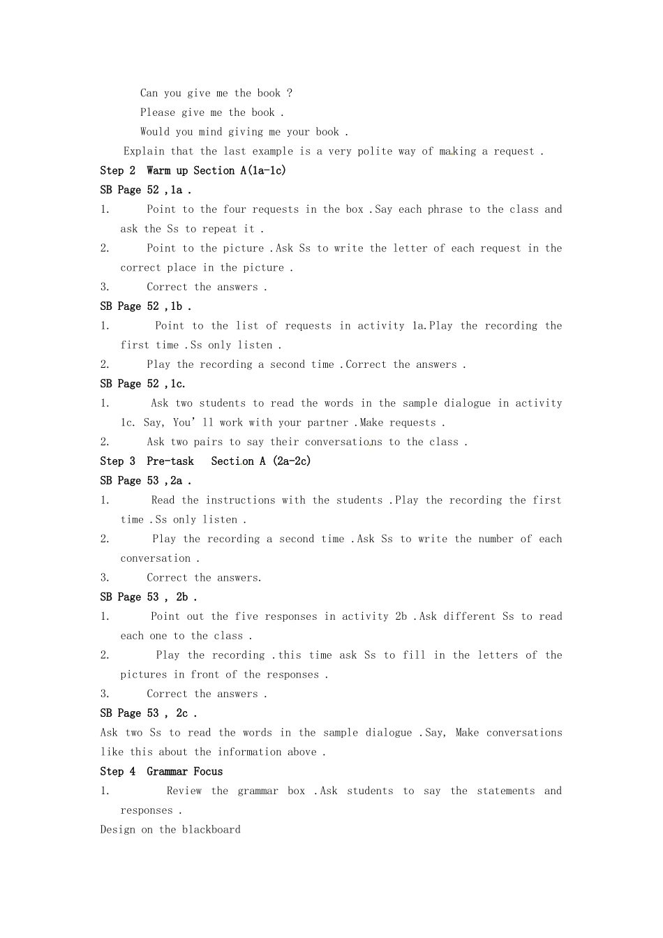 吉林省伊通县实验中学八年级英语下册《Unit 7 Would you mind turning down the music》教案 人教新目标版_第2页