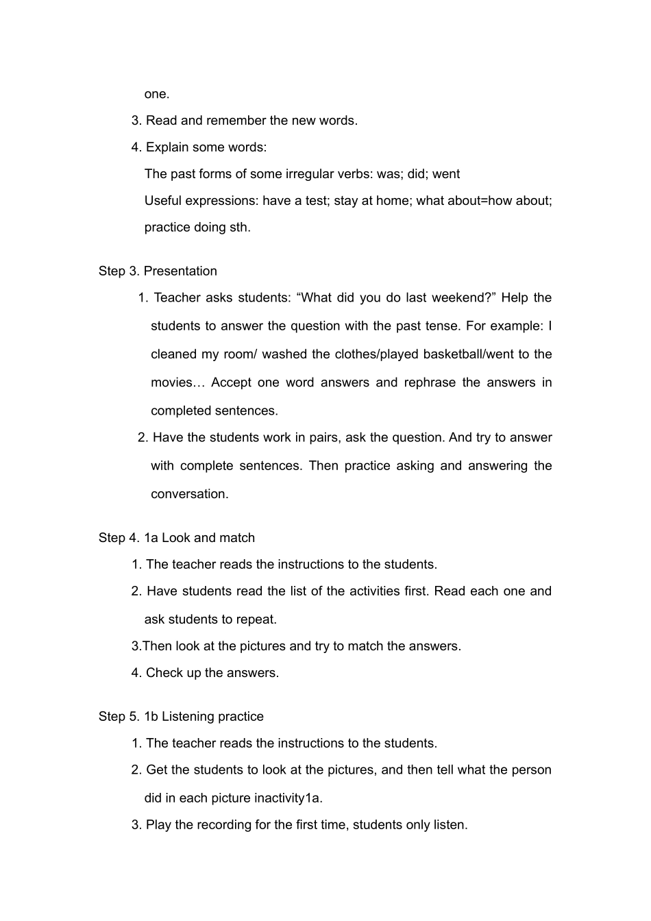 七年级英语 Unit 9  教案人教新课标版 _第3页