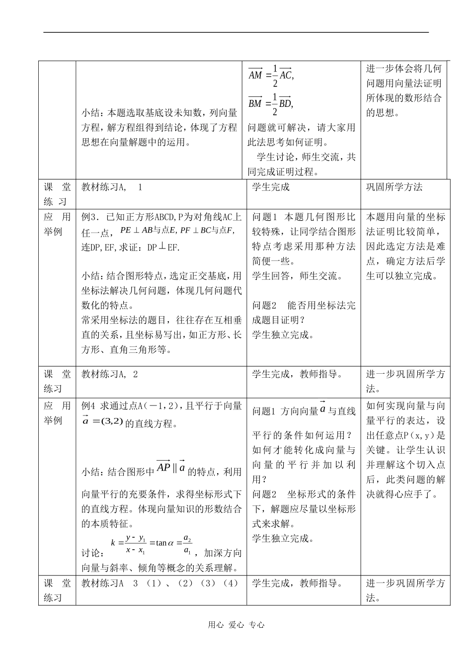 高中数学 2.5.1《向量在几何中的应用》教案人教版必修4_第3页