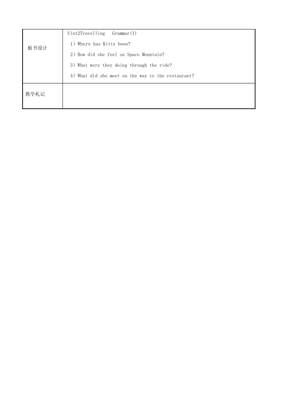 八年级英语下册 Unit 2 Travelling Grammar 1教案 （新版）牛津版-（新版）牛津版初中八年级下册英语教案_第3页