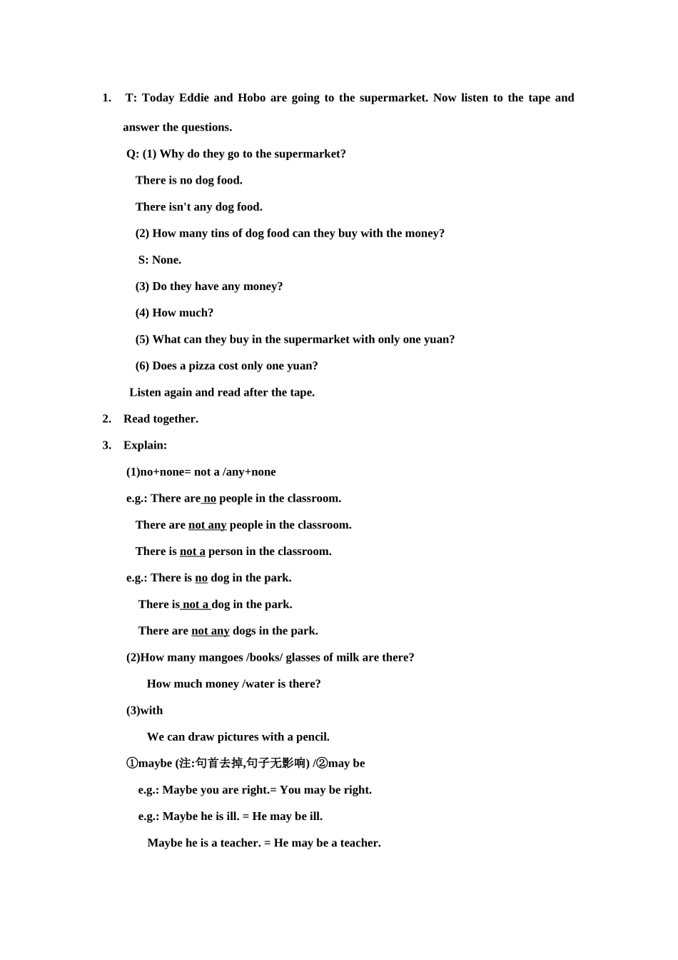 七年级英语下unit2全套教案牛津版_第2页