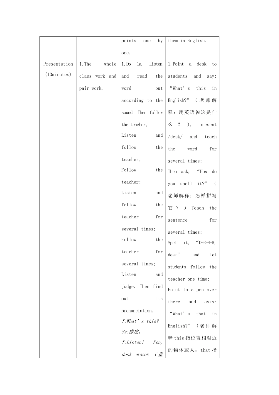 七年级英语上册 Unit 1 Making new friends Topic 3 What class are you in Section B教案 （新版）仁爱版_第3页