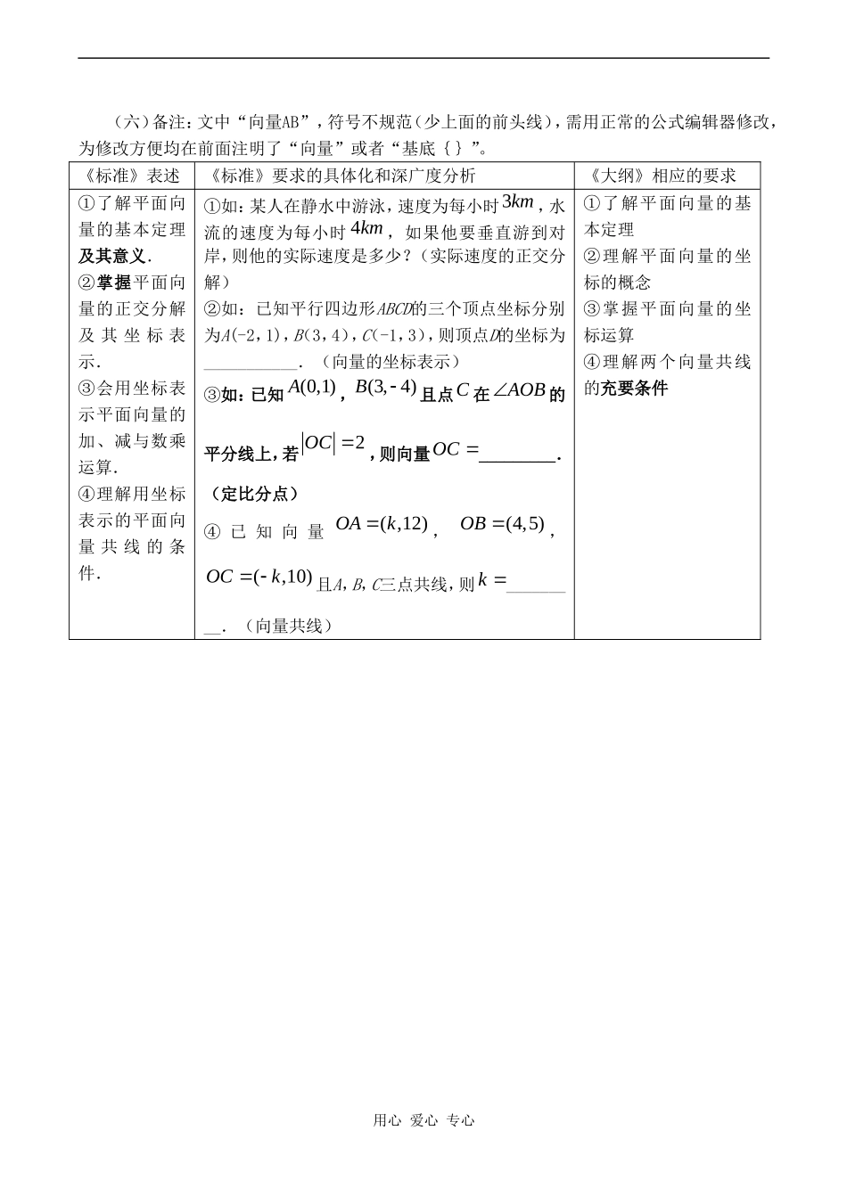 高中数学 2.3.2《平面向量的正交分解及其坐标表示》教案人教版必修4_第3页