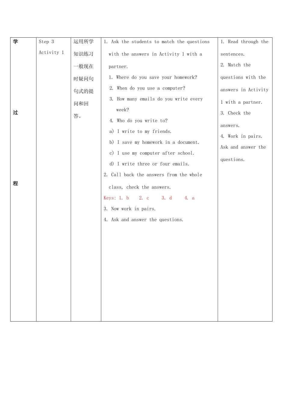 七年级英语上册 Module 7 Computers Unit 3 Language in use教学设计 （新版）外研版-（新版）外研版初中七年级上册英语教案_第3页
