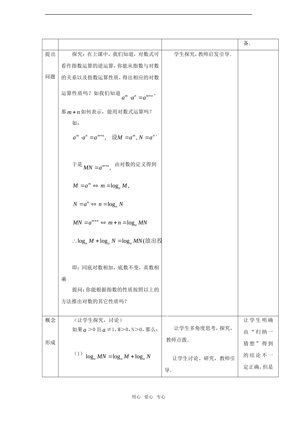 高中数学 2.2.1对数与对数运算（二）教案 新人教A版必修1_第2页