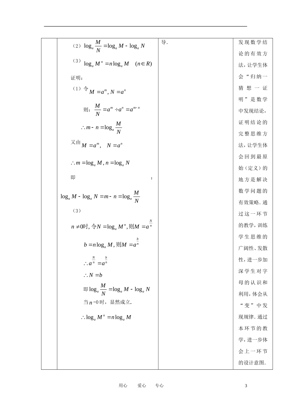 高中数学 2.2.1对数与对数运算（二）全册精品教案 新人教A版必修1_第3页